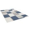 Covor Shuffle 58215/982 Albastru, gri si alb