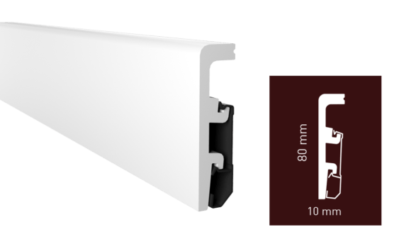 Plinta VIDELIT Vega P810 alba