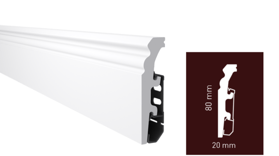 Plinta VIDELIT Vega P830 alba