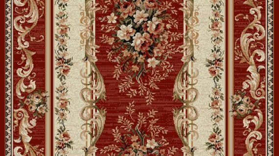 Traversa Lotos 535-210 Rosu-bej, 80cm latime