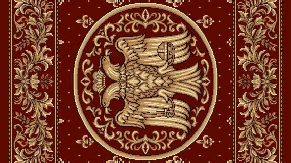 Covor Bisericesc 15077/210 Grena cu vultur orizontal oval