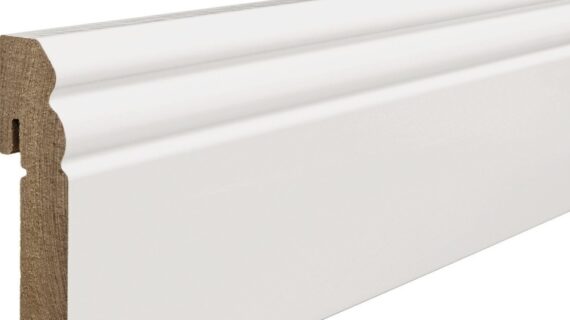 Plinta pentru triplustratificat Haro vopsita alba 407750, 90 mm