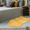Covor din blana artificiala Cosy 500 Galben auriu 60x90 cm