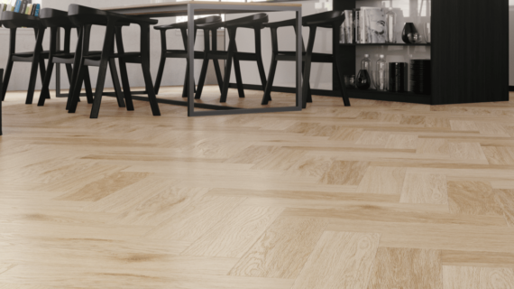 Pardoseala SPC Arbiton Amaron Herringbone CA 158 stejar Harlow
