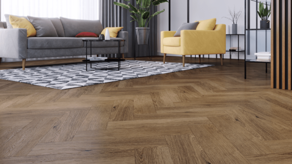 Pardoseala SPC Arbiton Amaron Herringbone CA 147 stejar Georgetown