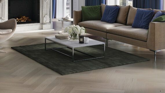 Parchet triplustratificat Barlinek Stejar Marzipan Muffin Herringbone 130