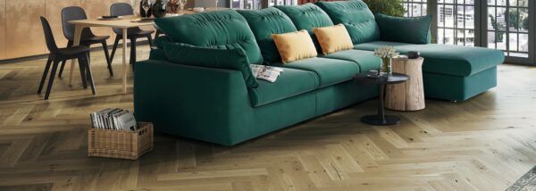 Parchet triplustratificat Barlinek Stejar Toffee Herringbone 130