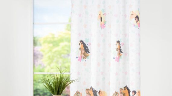 Draperie Spirit 140x245 cm, alb-roz