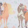Perdea Spirit 300x245 cm, alb-roz