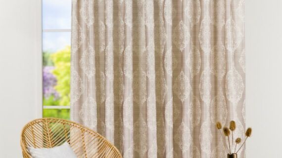 Draperie Russell 290cm, alb-gri