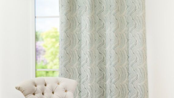 Draperie DelMar 280 cm, albastru