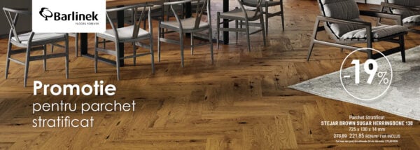 Parchet triplustratificat Barlinek Stejar Brown Sugar Herringbone 130