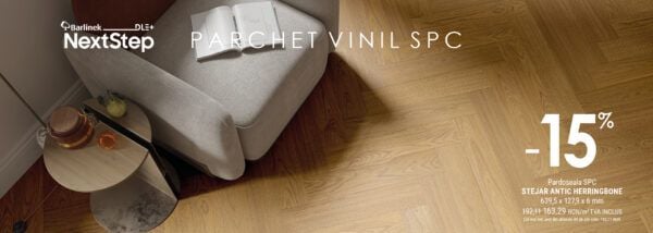 Pardoseala SPC Barlinek Large Herringbone Stejar Antic 5+1mm