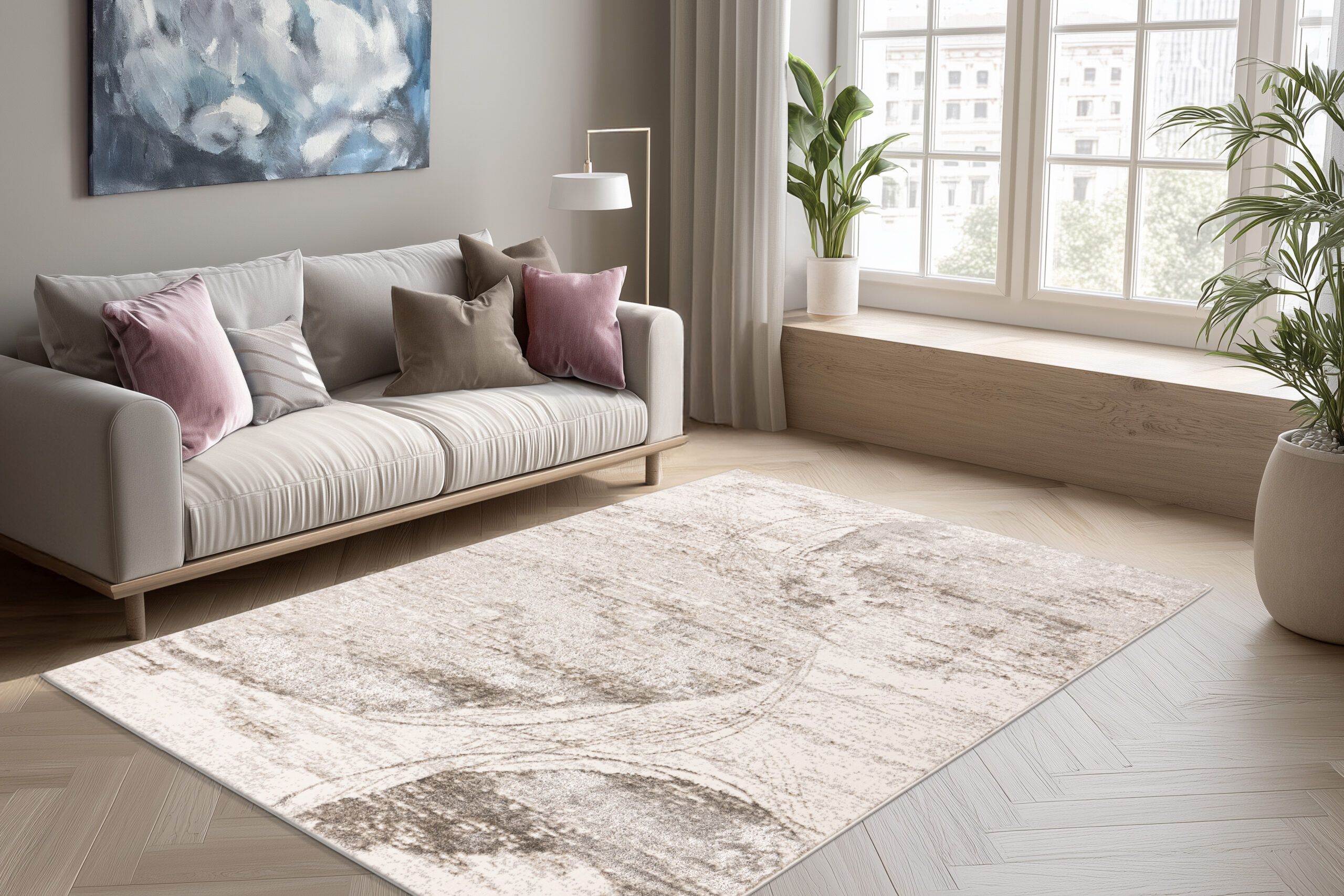 Covor Sedef 403 Argintiu Bej