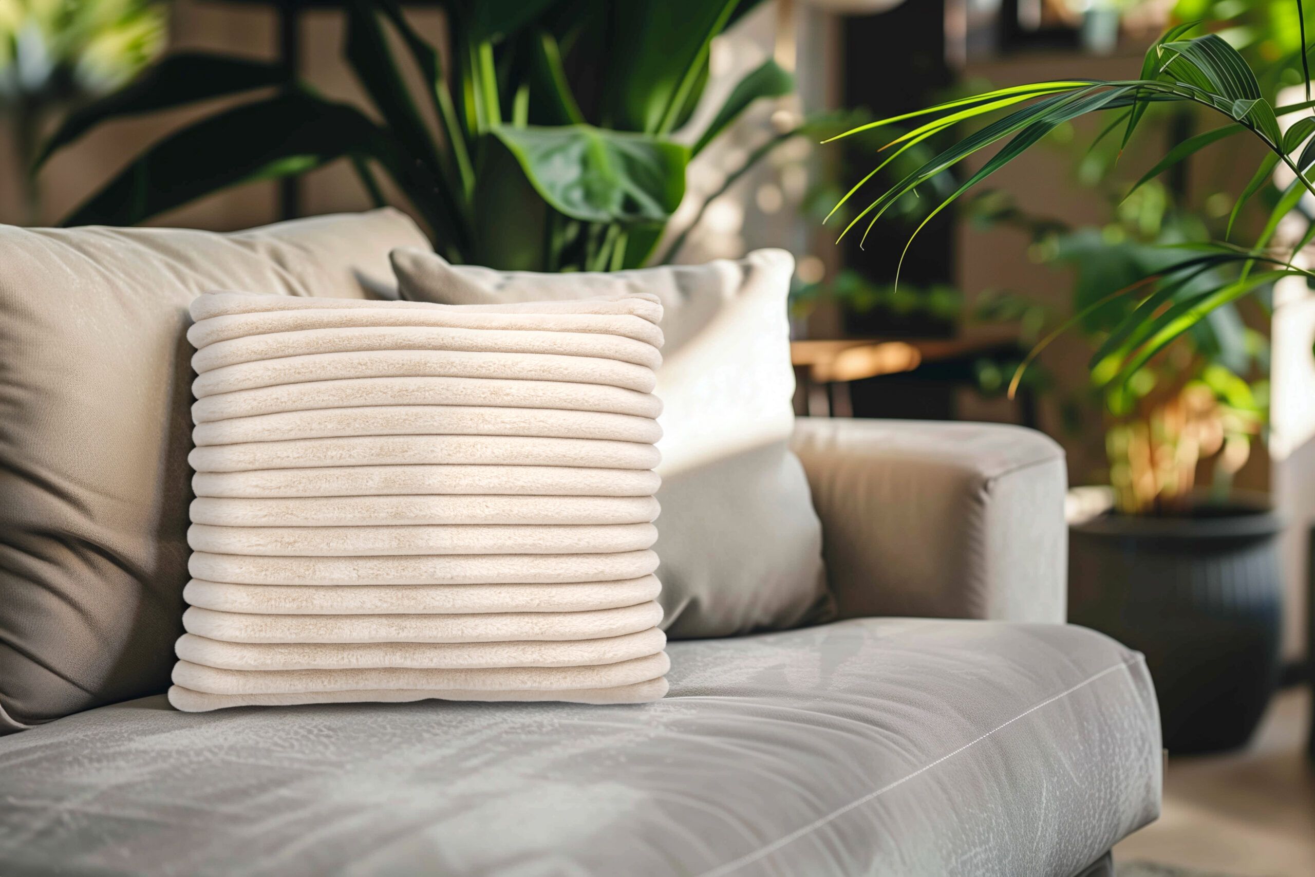 Perna Plush 500 Bej 45x45 cm