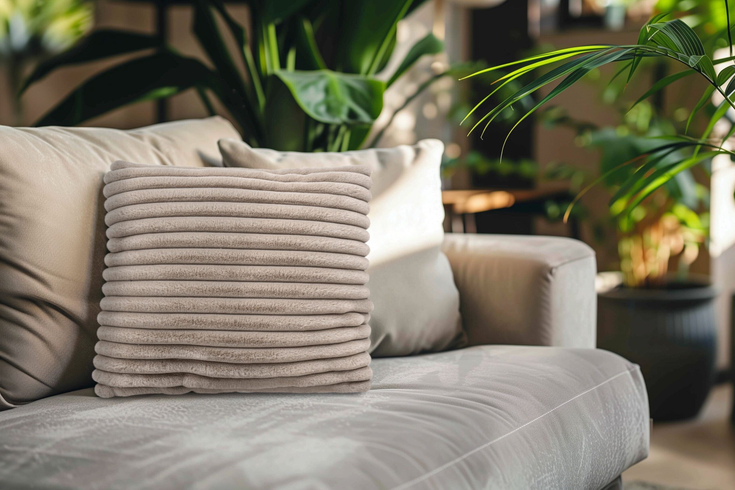 Perna Plush 500 Taupe 45x45 cm